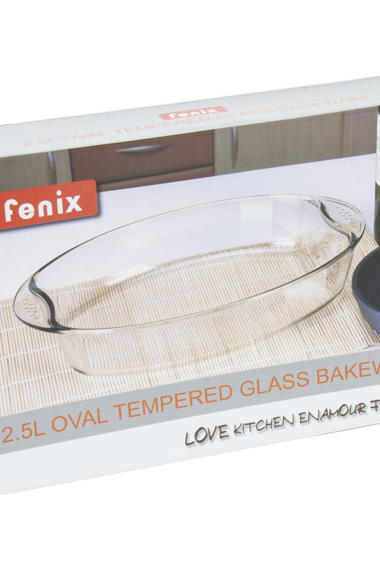 Durane Oval Tempered Glass Oven Casserole Baking Dish 25L