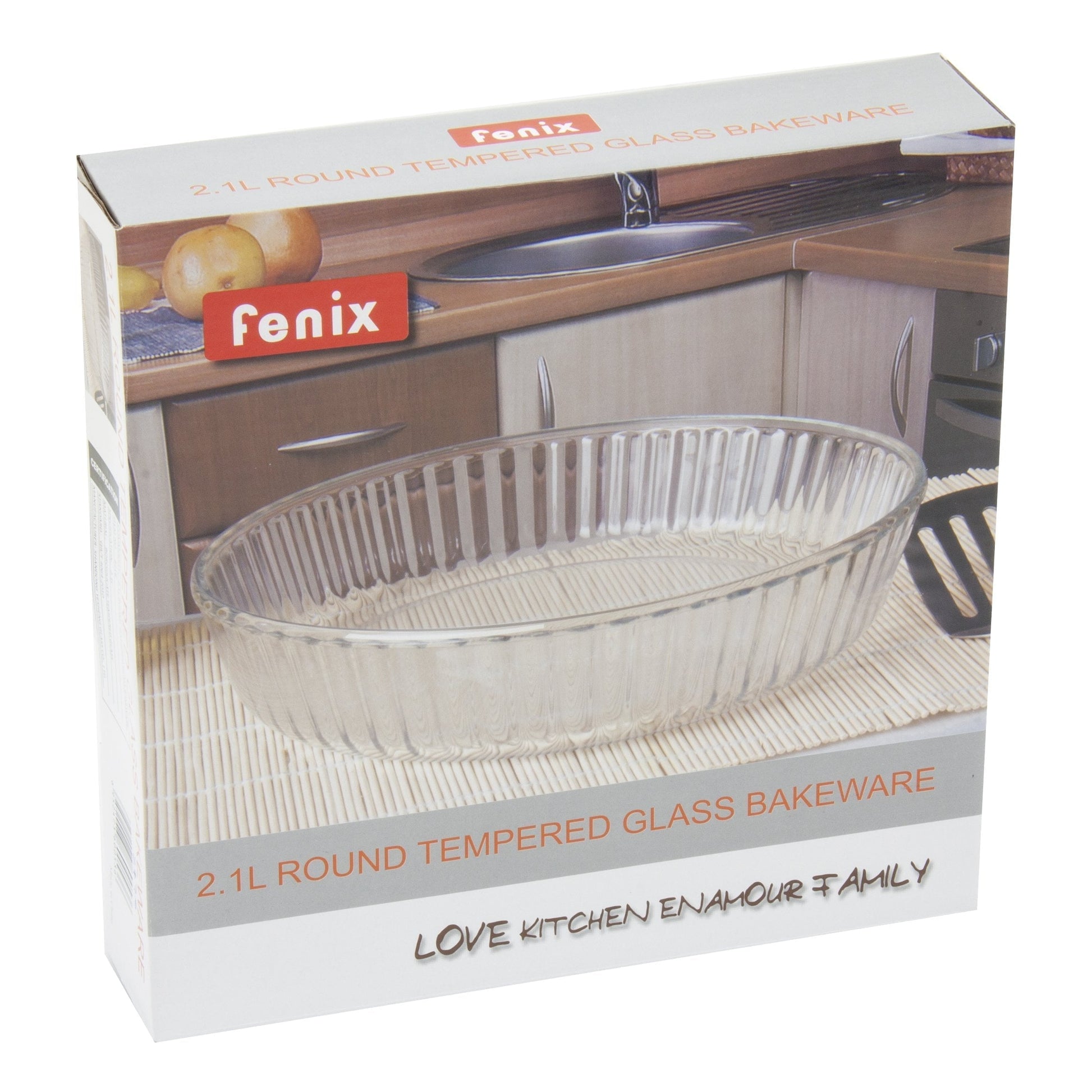 Durane Tempered Glass Round Flan Tray 2L Baking Cooking Dish