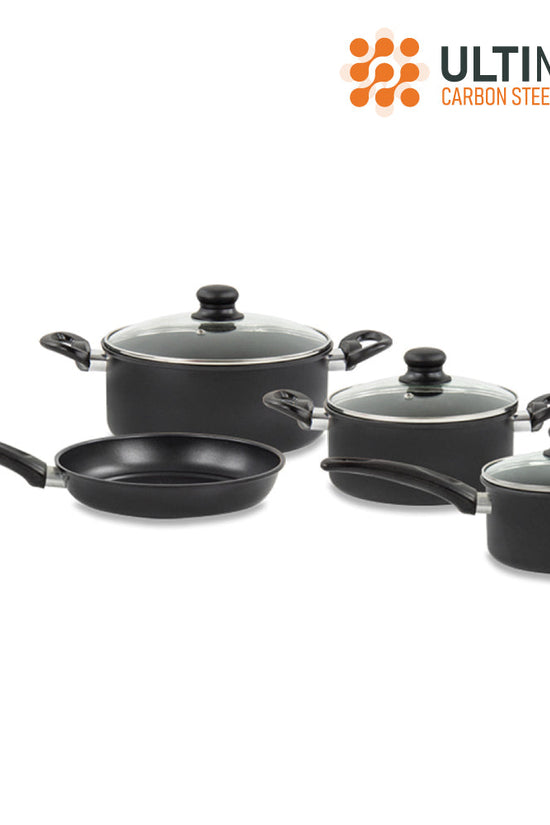 SQ Professional 7Piece Carbon Steel Ultimate Cookware Pan Set