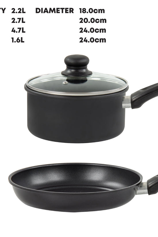 SQ Professional 7Piece Carbon Steel Ultimate Cookware Pan Set