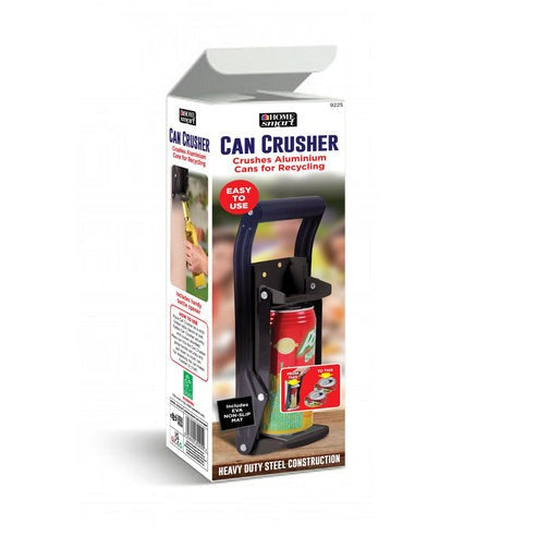 HeavyDuty Soft Grip Handle 16oz Can Crusher with Bottle Opener
