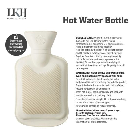 DGI Rubber Hot Water Bottle 10L Comfort and Relief
