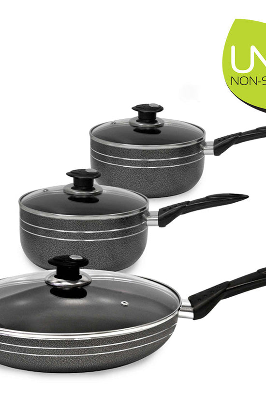 SQ Professional Una Non Stick Pan Set of 6 Essential Cookware Collection