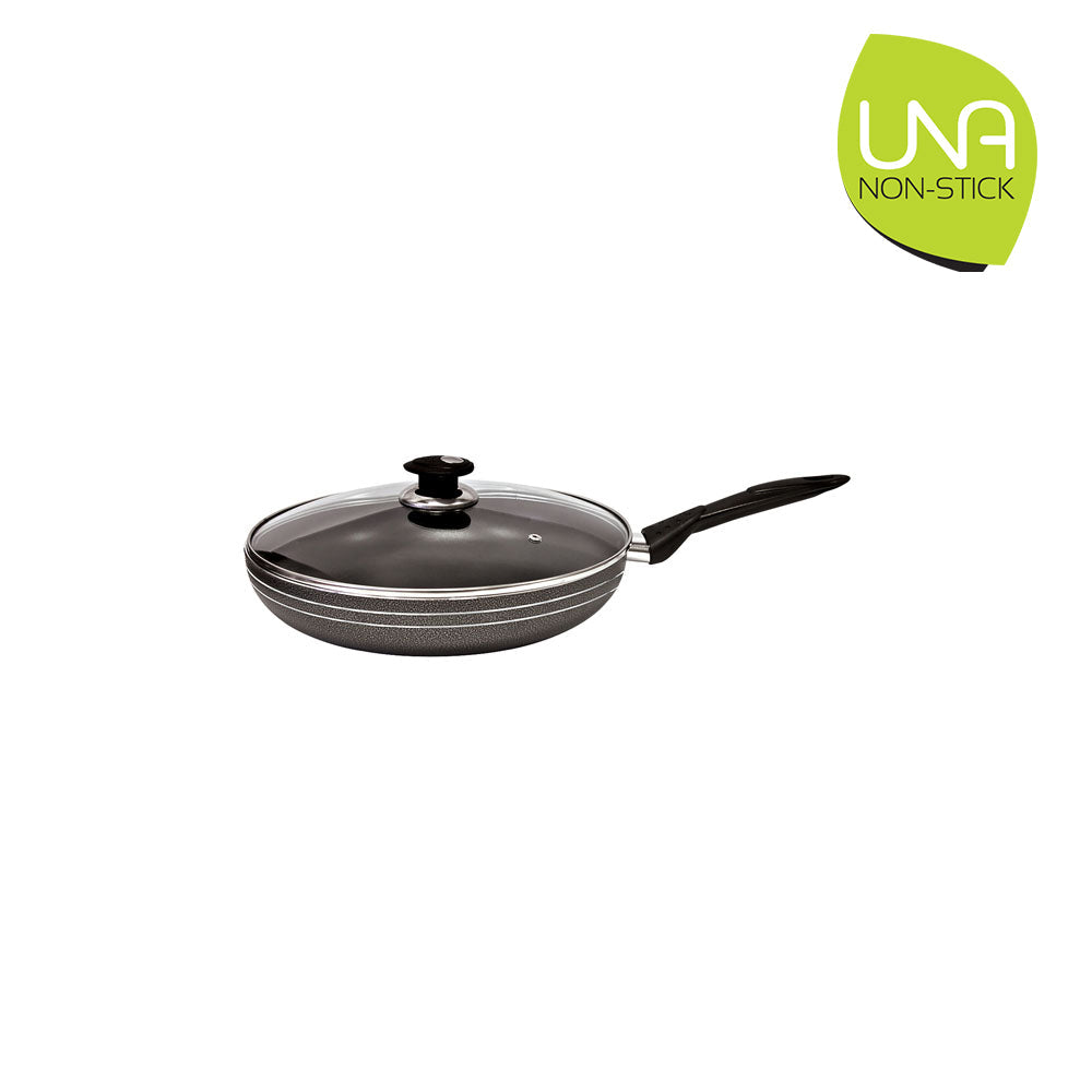 Una 22cm NonStick Frying Pan with Lid HighQuality Cookware