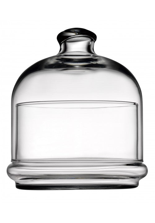 Elegant Glass Villa Patisserie Serving Bowl with Dome Large 118mm