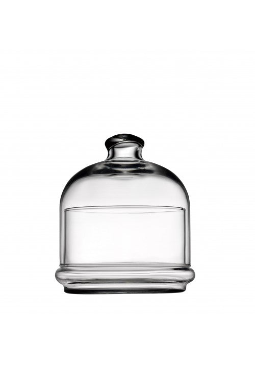 PB Glass Villa Patisserie Serving Bowl Butter Dish with Dome Medium 90mm