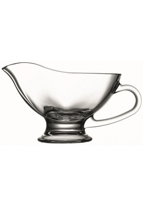 Elegant Pasabahce Glass Gravy Boat with Handle for Kitchen and Dining