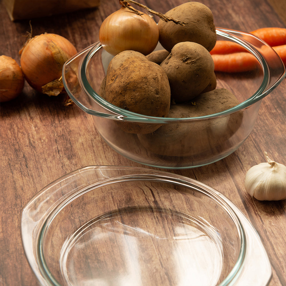 Durane 15L Tempered Glass Casserole Dish with Lid Premium Quality
