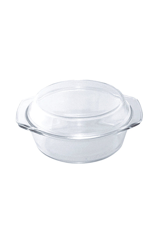 Durane 25L Round Tempered Glass Casserole with Lid