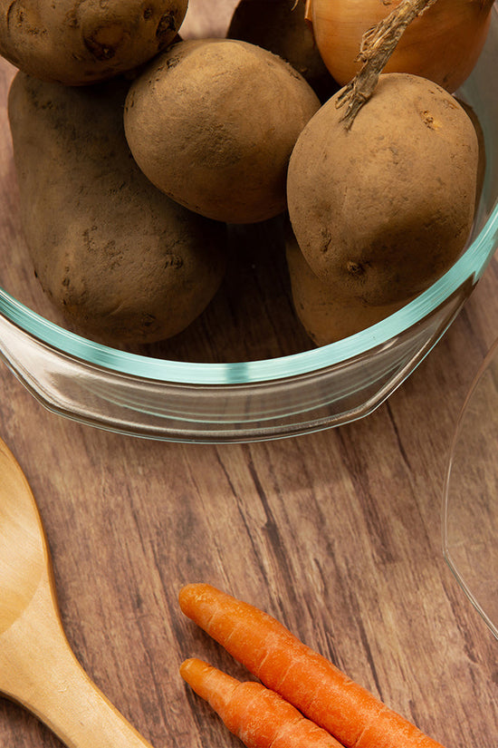 Durane 25L Round Tempered Glass Casserole with Lid