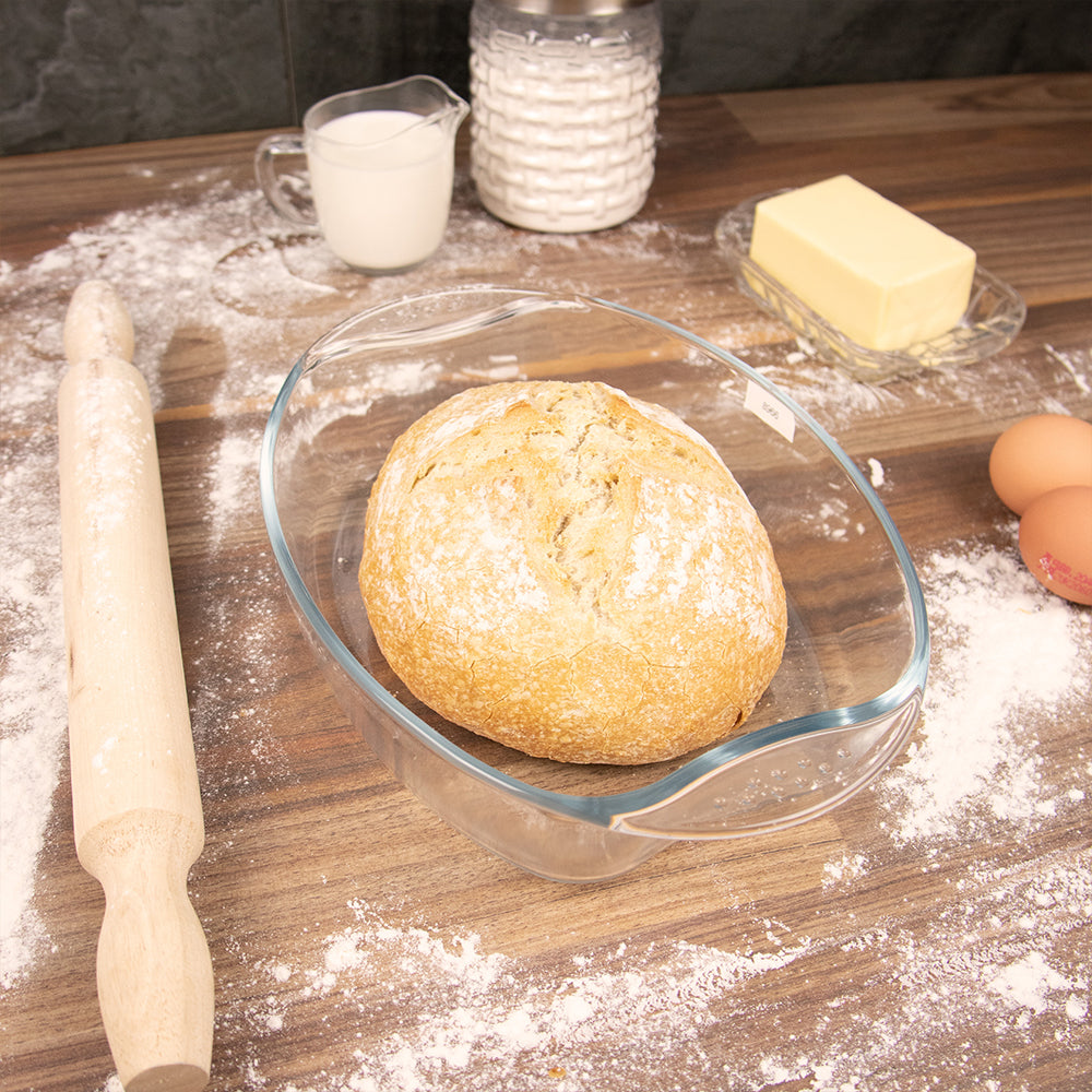 Durane Oval Tempered Glass Oven Casserole Baking Dish 25L