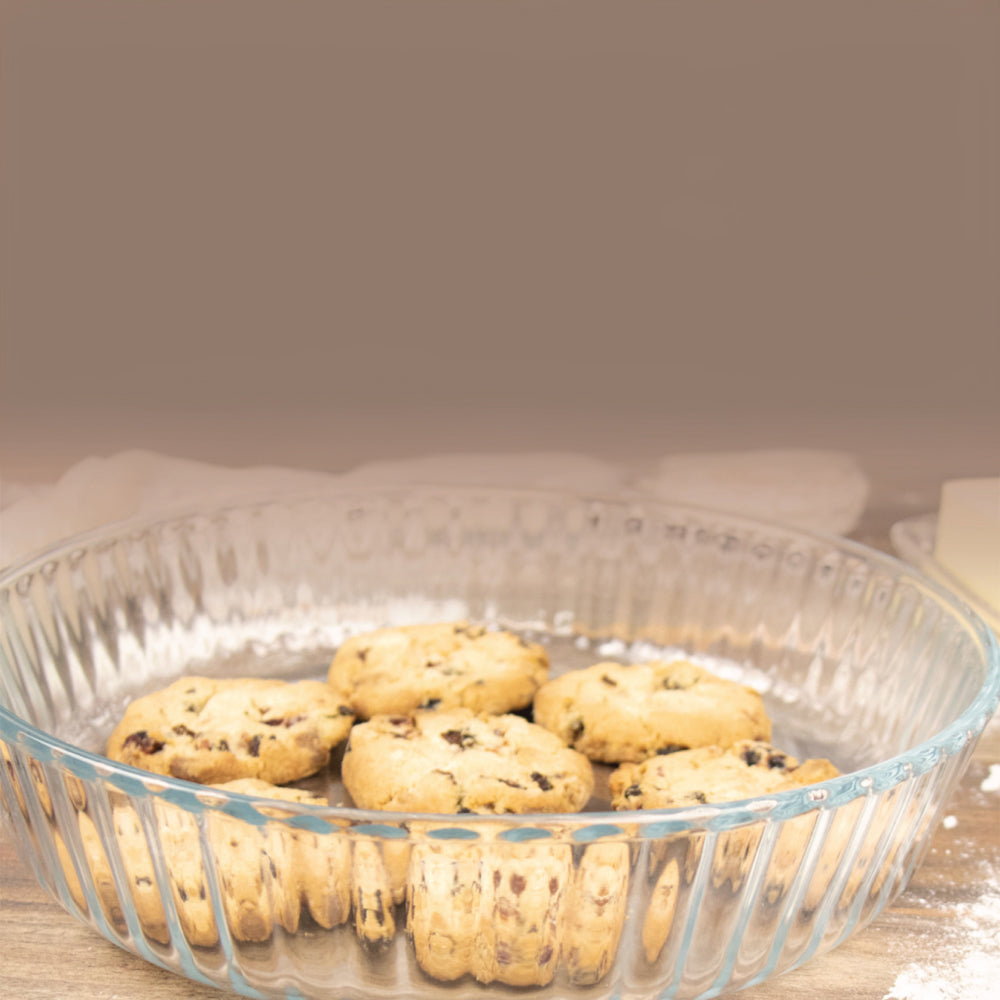 Durane Tempered Glass Round Flan Tray 2L Baking Cooking Dish