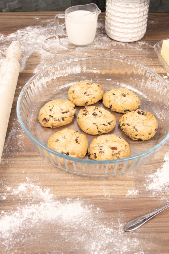 Durane Tempered Glass Round Flan Tray 2L Baking Cooking Dish