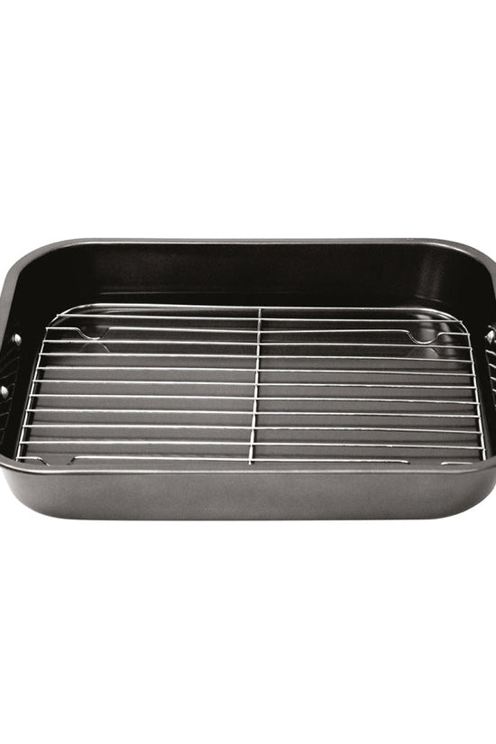 SQ Professional Non Stick Roasting Tray with Rack 35L Capacity