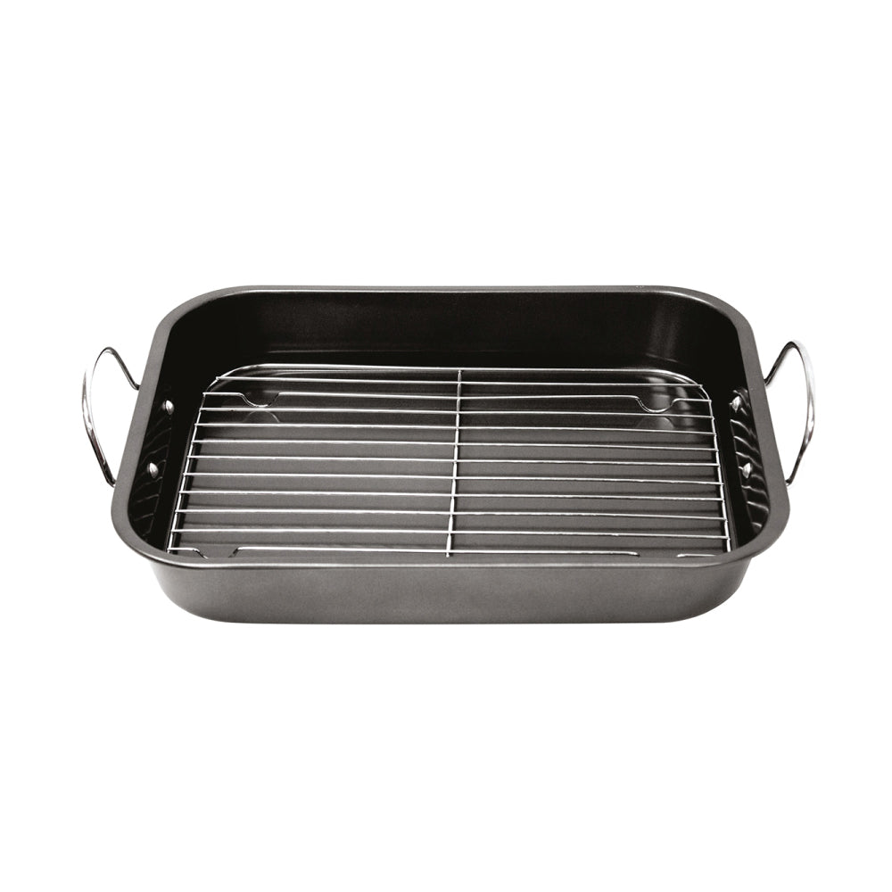 SQ Professional Non Stick Roasting Tray with Rack 35L Capacity