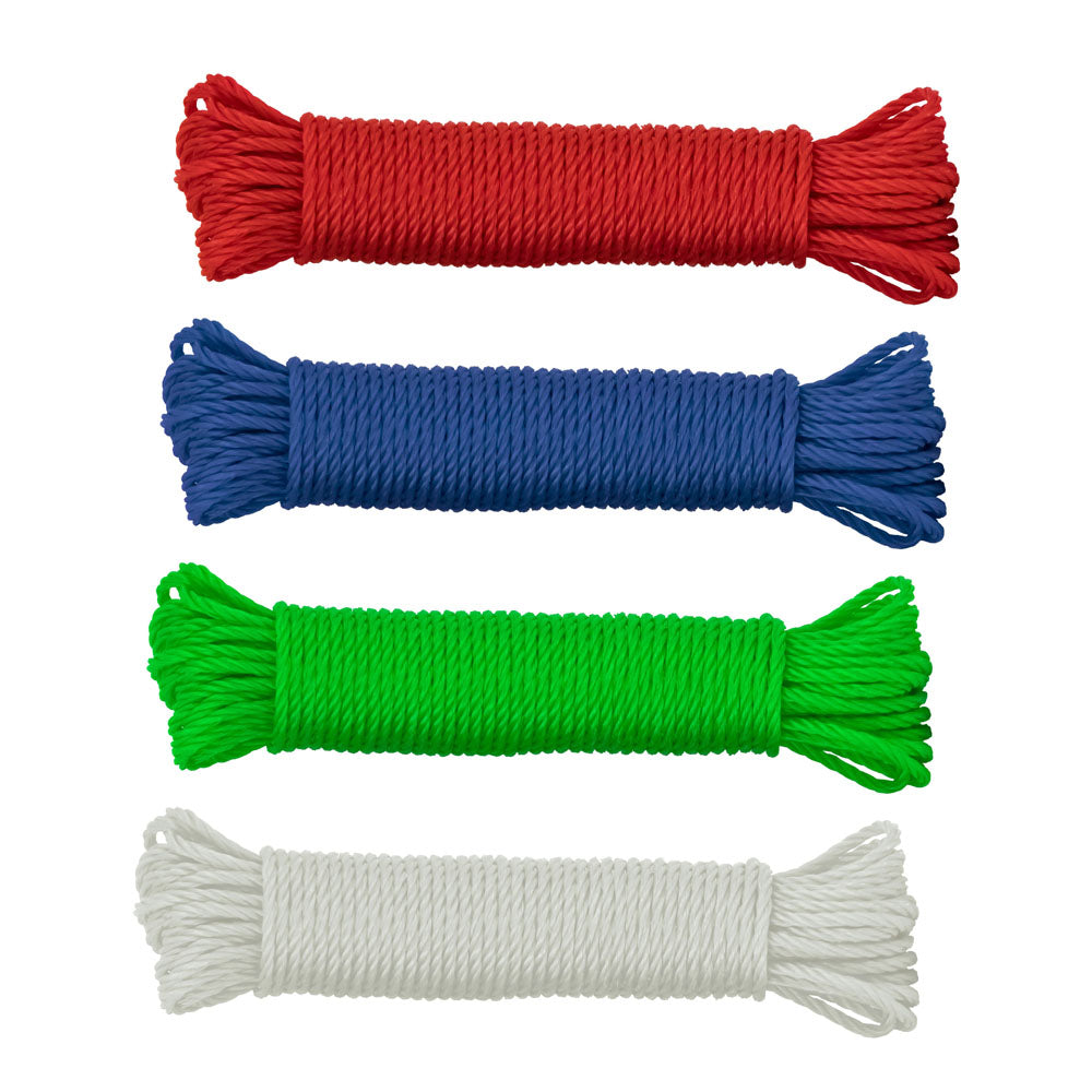 Durane Nylon Laundry Clothes Washing Line Rope 15m Assorted Colours