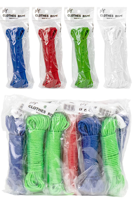 Durane Nylon Laundry Clothes Washing Line Rope 15m Assorted Colours