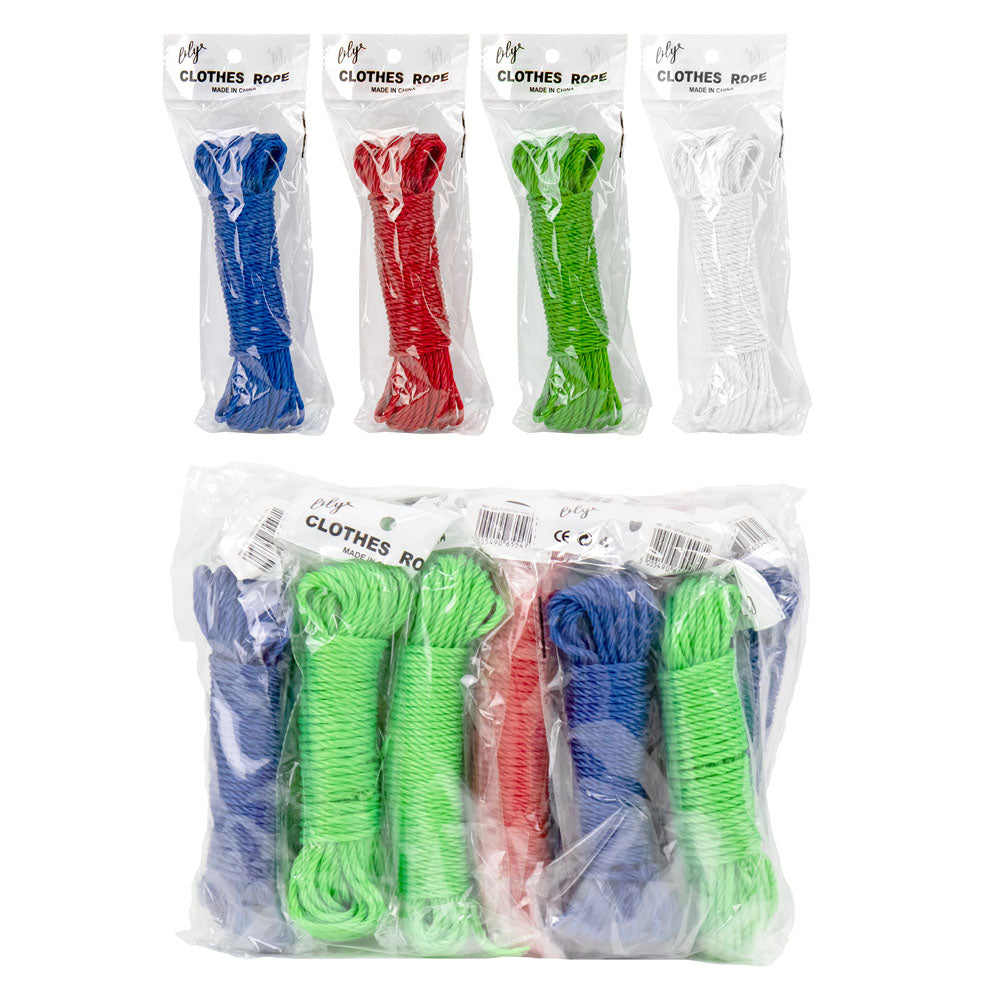 Durane Nylon Laundry Clothes Washing Line Rope 15m Assorted Colours