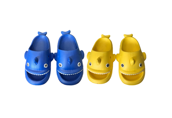 Kids Shark Design Slippers Shoes in Assorted Sizes and Colors