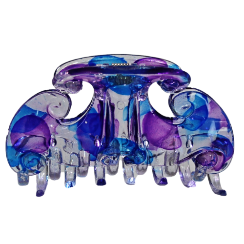 Stylish Plastic Hair Clip Claw with Dotted Pattern Assorted Colors