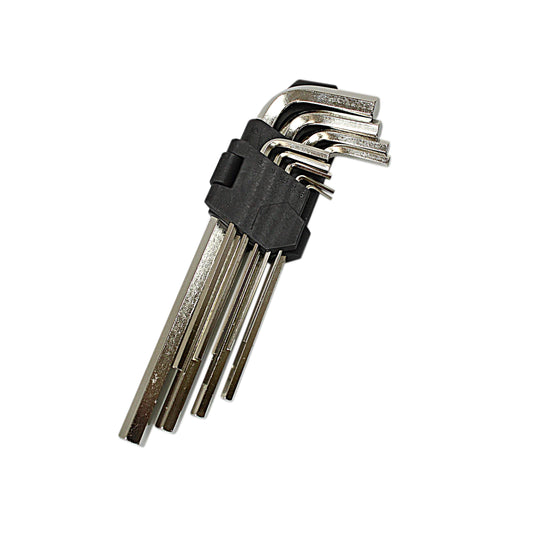 Cobra 9 Piece Large Metric Chrome Hex Ball End Allen Key Wrench Set 1510mm