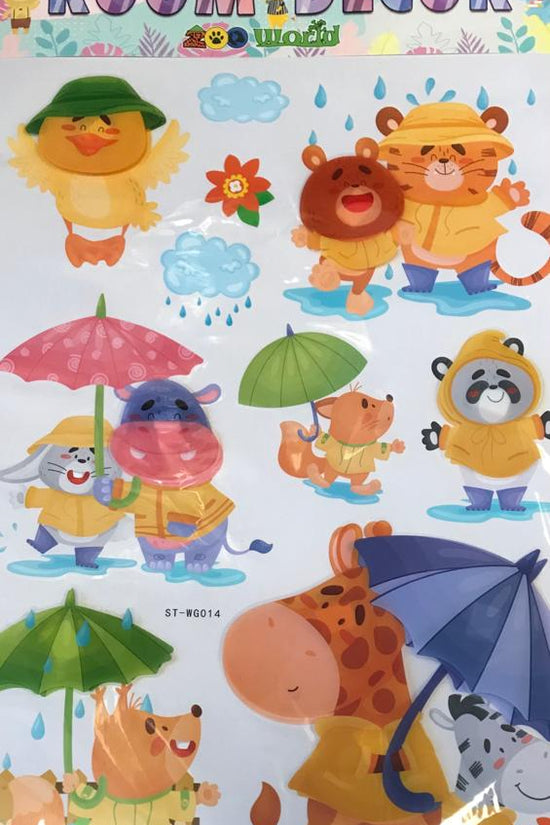 Animal Designs 3D Effect Wall Stickers Room Decor 60 x 35 cm