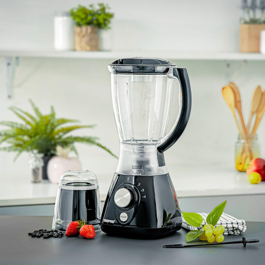 Portable 2In1 Food Blender Grinder 15L Black