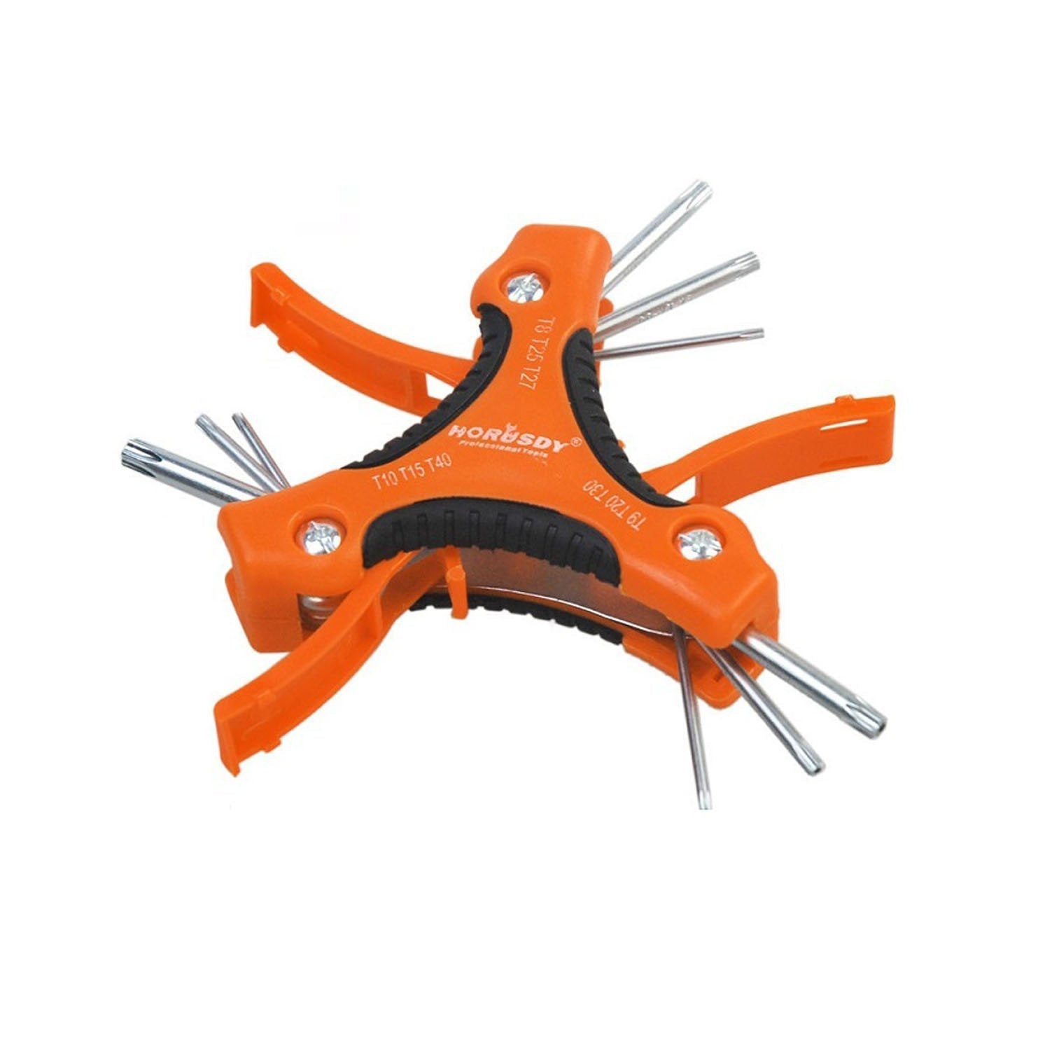 9Piece Folding Torx Key Set Essential Tool for Any DIY Project