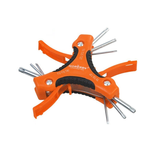 9Piece Folding Torx Key Set Essential Tool for Any DIY Project