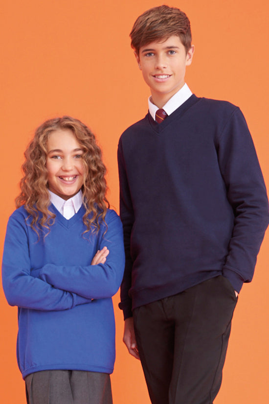 AWDis Academy Senior VNeck Sweatshirt for Kids