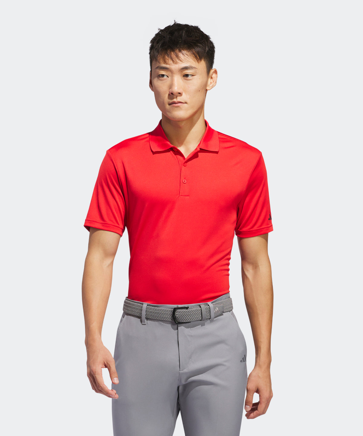 adidas Performance Mens Organic Polo with 3Stripes Pattern