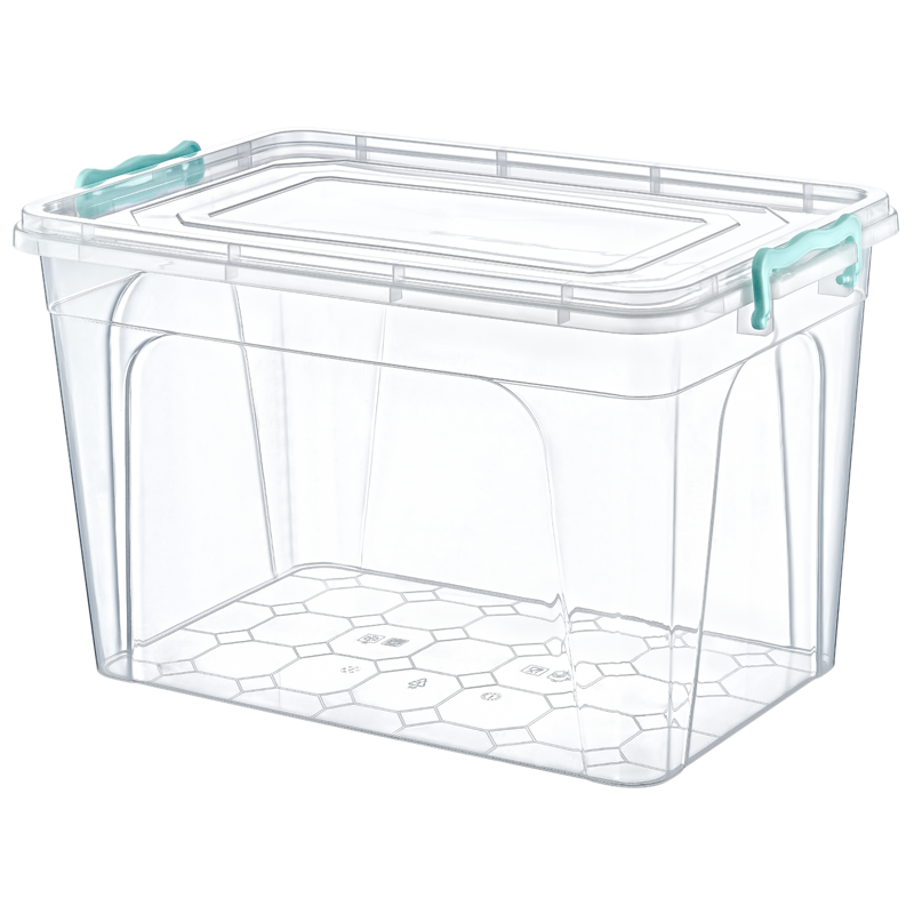 Durable Clear Storage Box 30 Litre Capacity