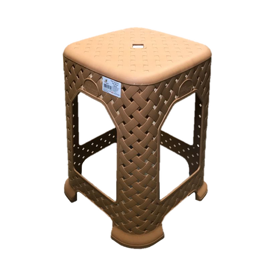 Modern Large Plastic Rattan Style Stool 44 x 27cm AK309