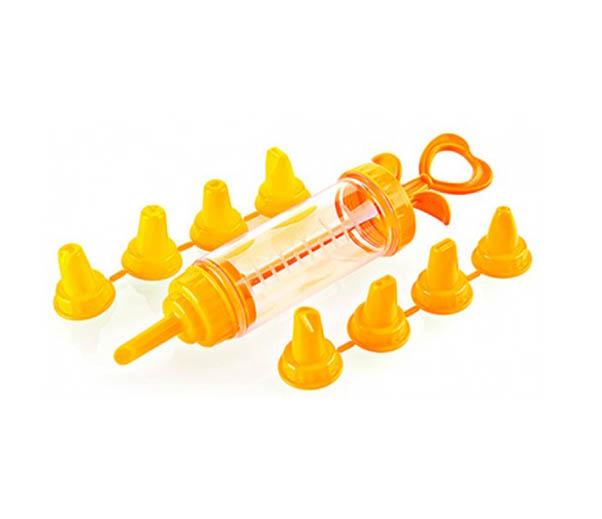 Cake Decorating Piping Cream Syringe Pump Set with 8 Nozzles