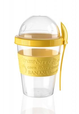 TTZ Plastic Take And Go Yoghurt Muesli Granola Cup 600ml Assorted Colors