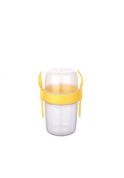 TTZ Take N Go Muesli Container with Spoon and Fork Assorted Colors