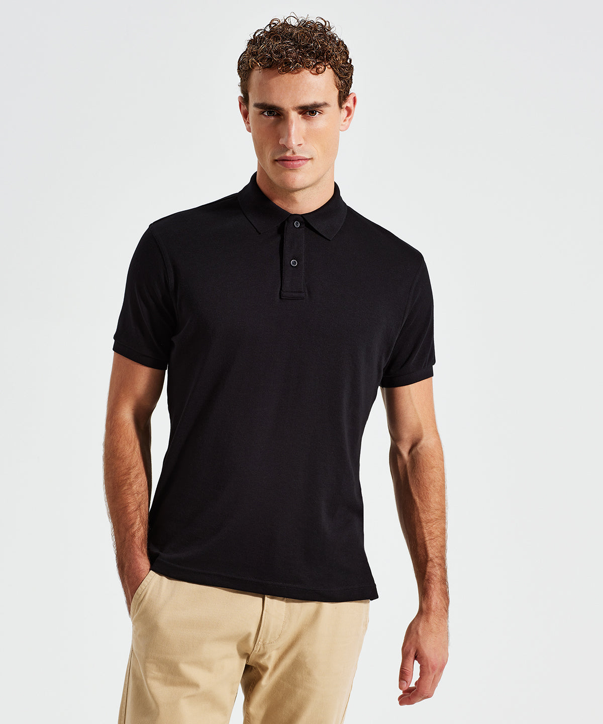 Mens Super Smooth Knit Polo Shirt Classic Fit Side Vents