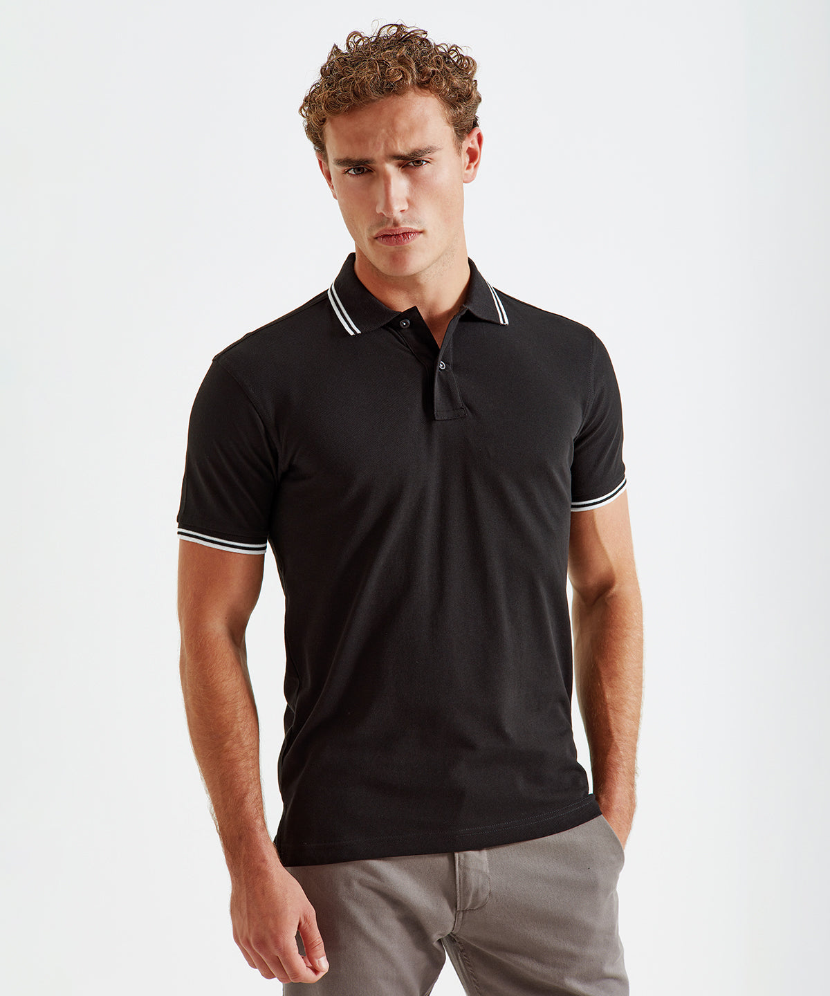 Mens Classic Fit Tipped Polo Shirt Plus Sizes