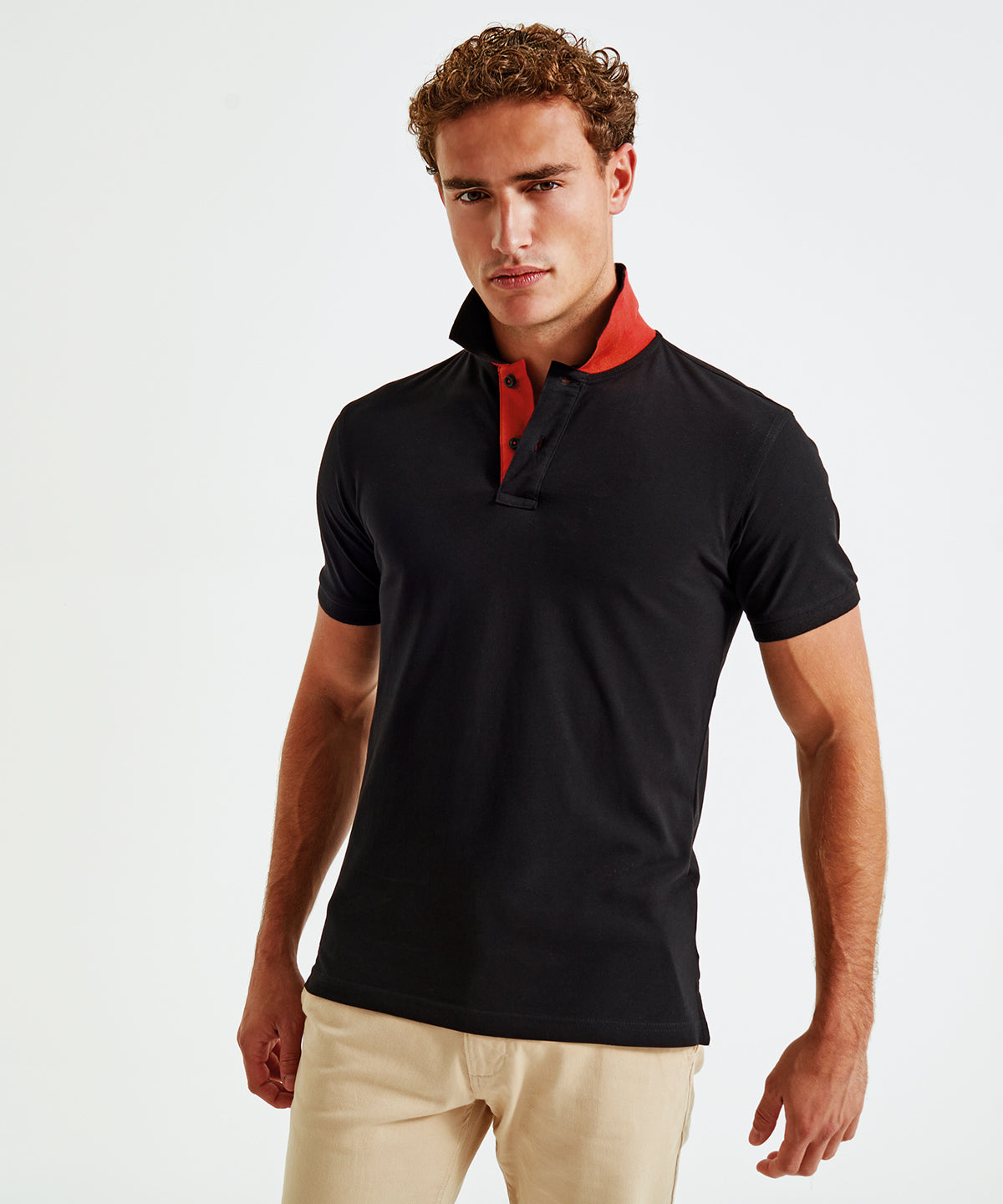Mens Classic Fit Contrast Polo Plus Sizes