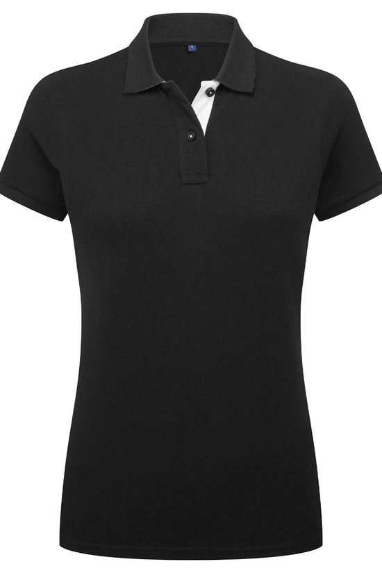 Womens Fitted Contrast Polo Shirt Asquith Fox