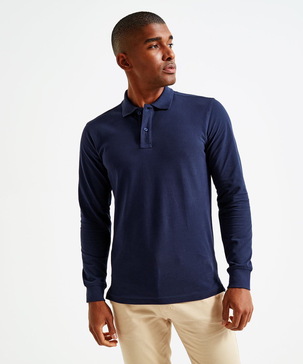 Mens Classic Fit Long Sleeve Polo Shirt