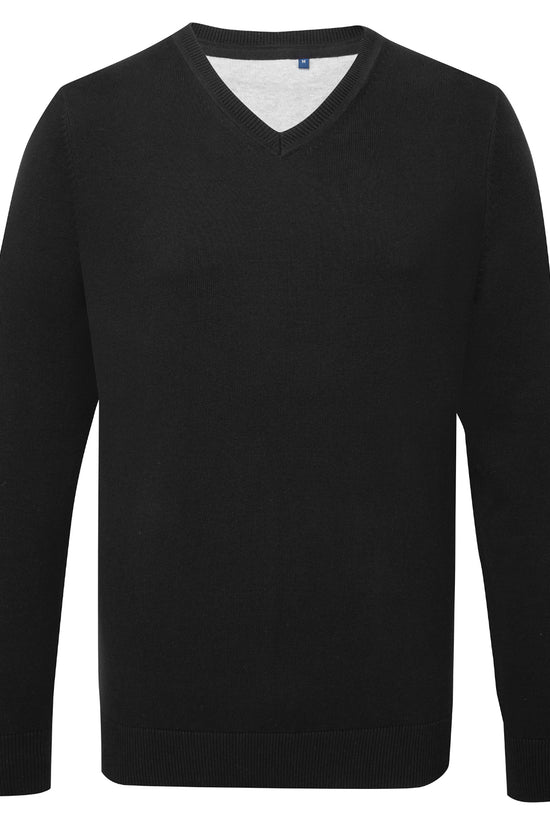 Classic VNeck Sweater for Men Cotton Blend Knit Jumper