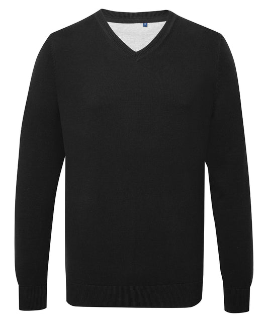 Classic VNeck Sweater for Men Cotton Blend Knit Jumper
