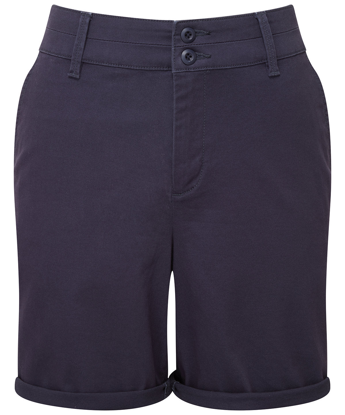 Womens Lightweight Chino Shorts Classic Fit Double Button Fastening