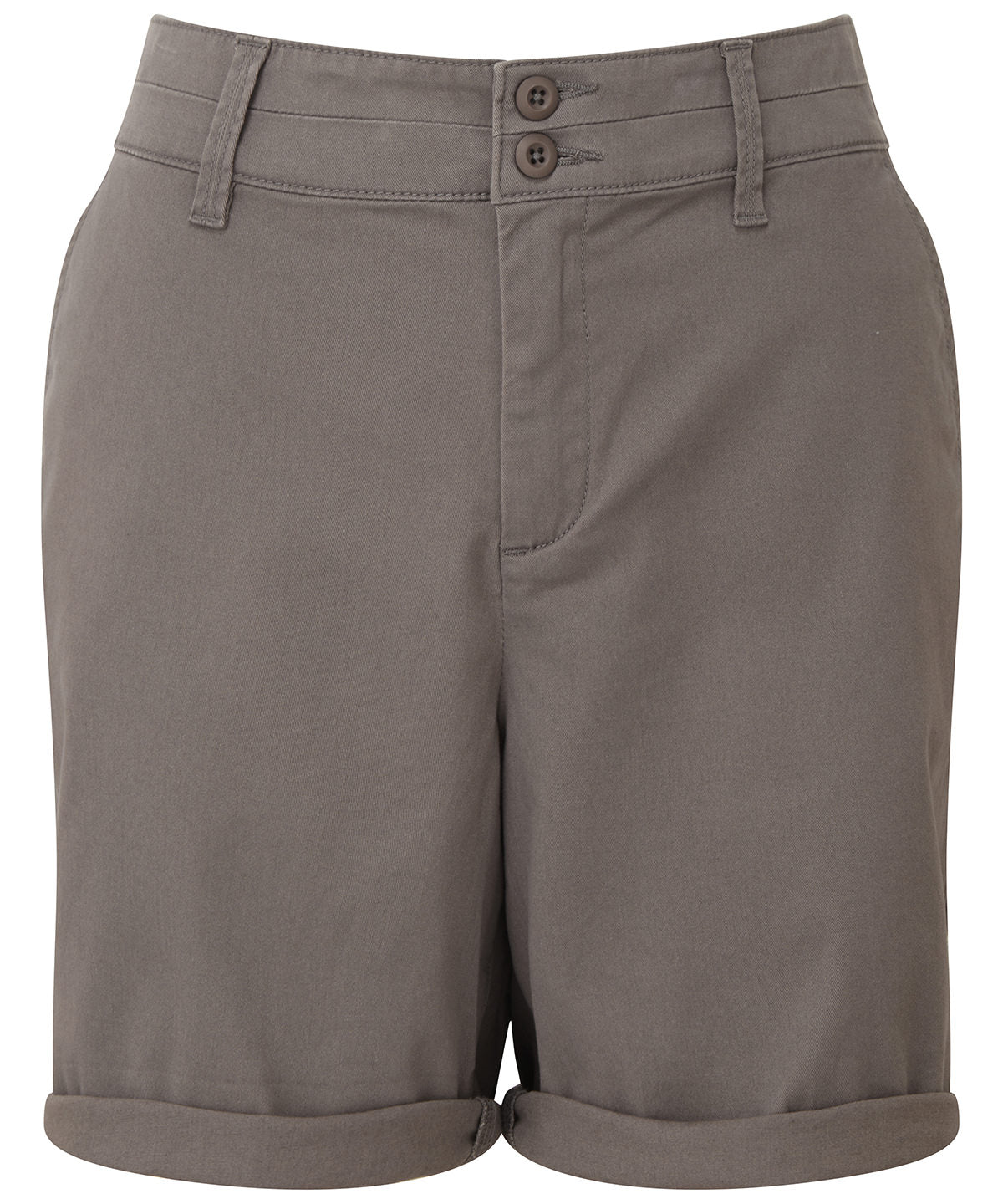 Womens Lightweight Chino Shorts Classic Fit Double Button Fastening