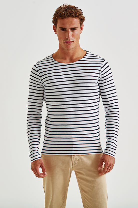 Asquith Fox Mens Marinire Coastal Long Sleeve Tee Classic Fit
