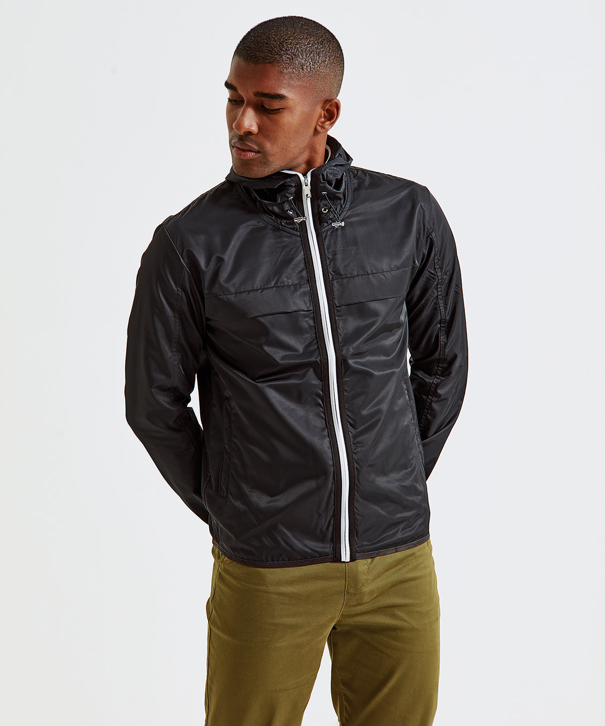 Mens Lightweight Shell Jacket with HighShine Details