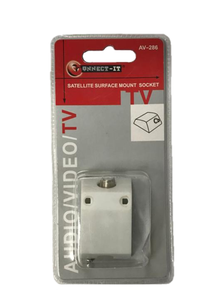 Premium AudioVideoTV Satellite Surface Mount Socket
