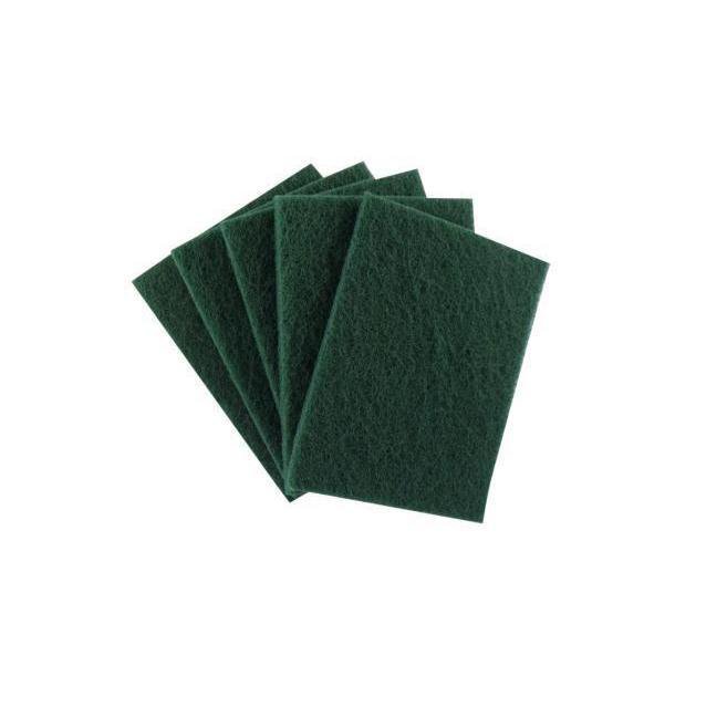 Green Scourer Pads Pack of 5 10x15 cm Kitchen Cleaning Tools