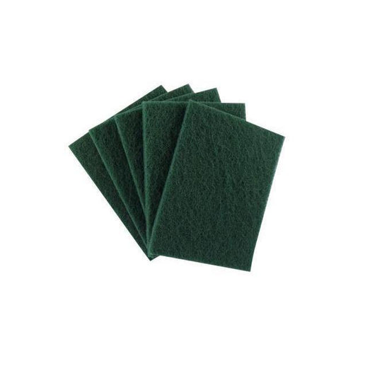 Green Scourer Pads Pack of 5 10x15 cm Kitchen Cleaning Tools